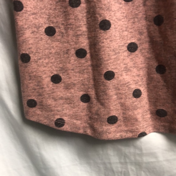 Adrienne Vittadini mauve heather gray polka dot blouse medium - Picture 6 of 12